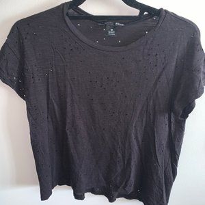 Black T-shirt with holes